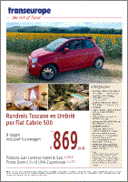 Toscane en Umbrië per Fiat Cabrio 500